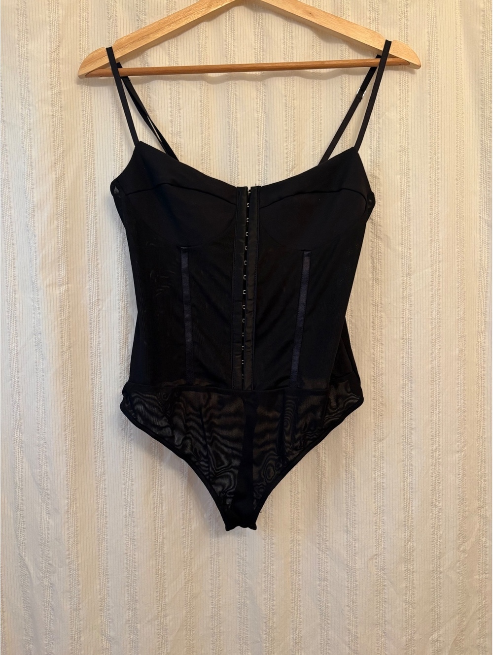 Free People Intimately Sheer Mesh Bodysuit with Front Hook Closure Medium #sexy